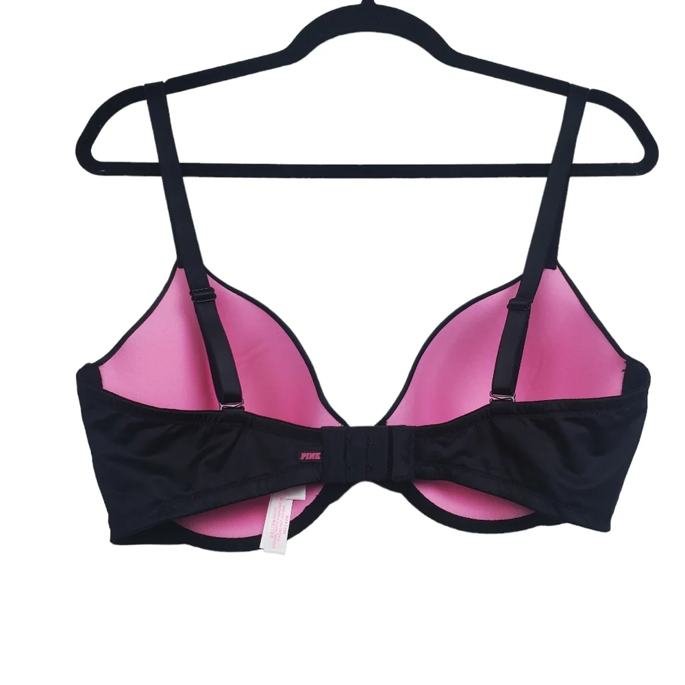 VS PINK Wear Everywhere T-Shirt Black Bra 36DD